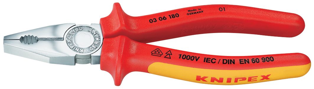 KNIPEX KLIJEŠTA KOMBINIRANA 180MM 1000V