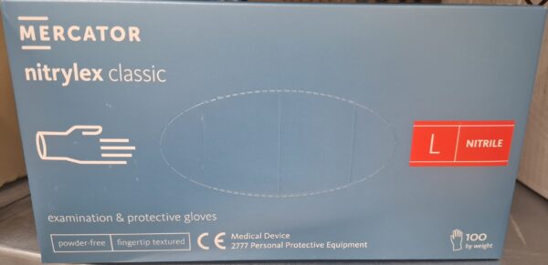 RD300190L RUKAVICE JEDNOKRATNE NITRILNE CLASSIC PLAVE VEL.L 100/1