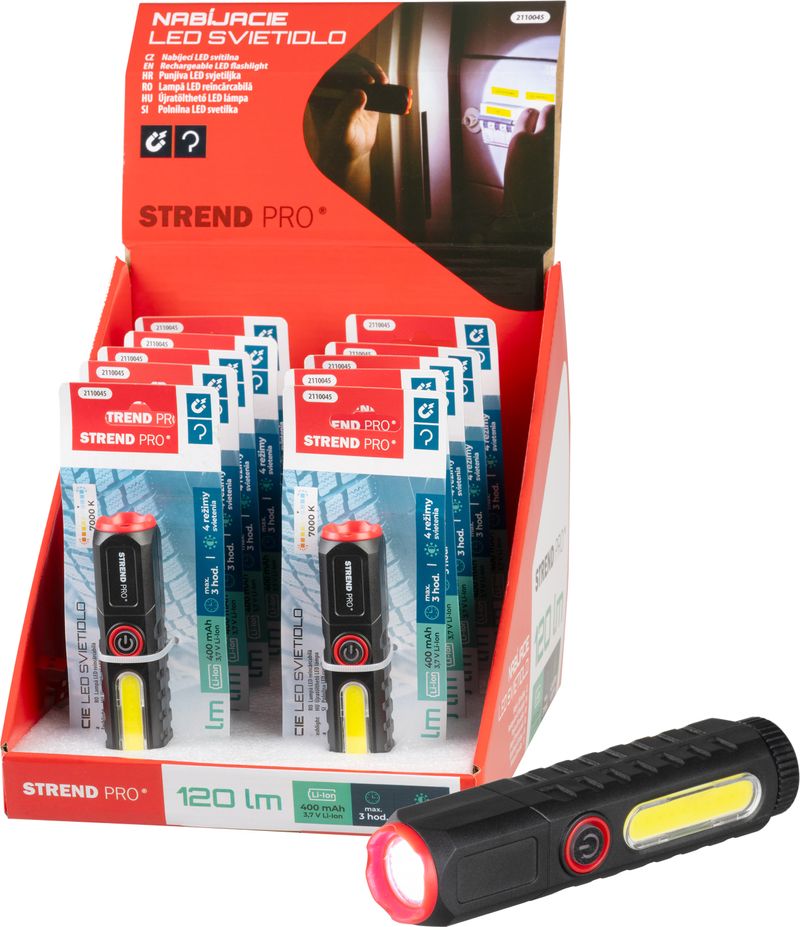 ST2110045 SVJETILJKA LED 120 LM S USB PUNJENJEM, SELL BOX 10/1