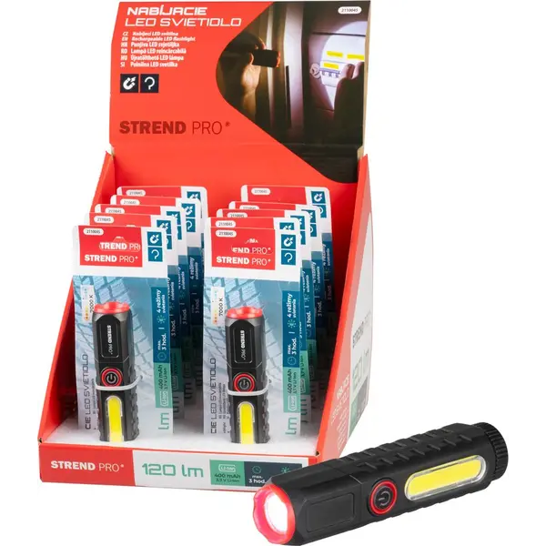 ST2110045 SVJETILJKA LED 120 LM S USB PUNJENJEM, SELL BOX 10/1
