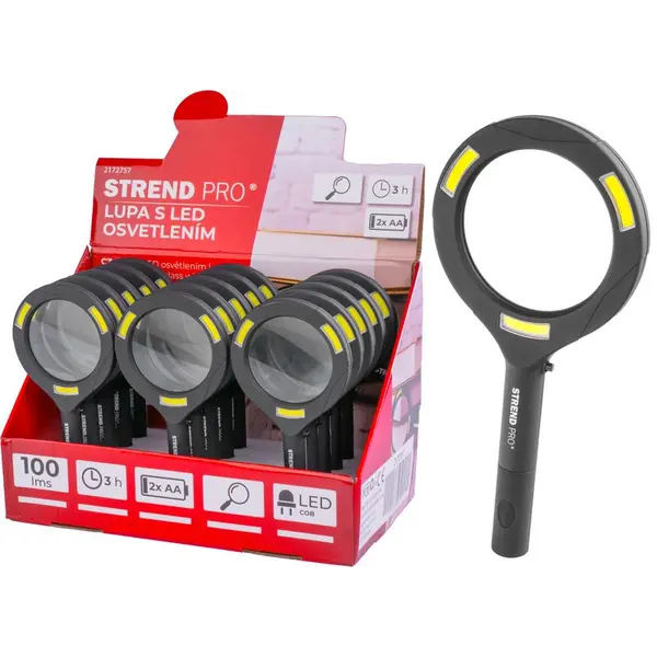 ST2172757 POVEĆALO SA SVJETLOM 15/1, 2xAA, LED 100 lm, 3x LED, SELL BOX