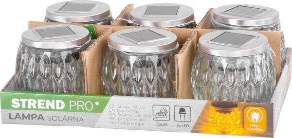 SVJETILJKA SOLARNA S EFEKTOM PLAMENA, OKRUGLA, 6/1