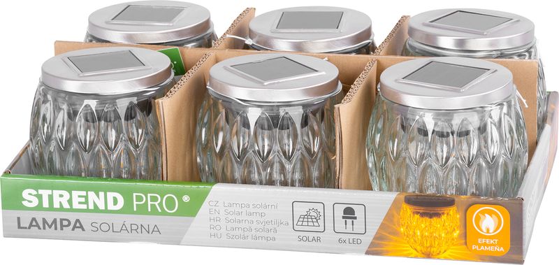 SVJETILJKA SOLARNA S EFEKTOM PLAMENA, OKRUGLA, 6/1
