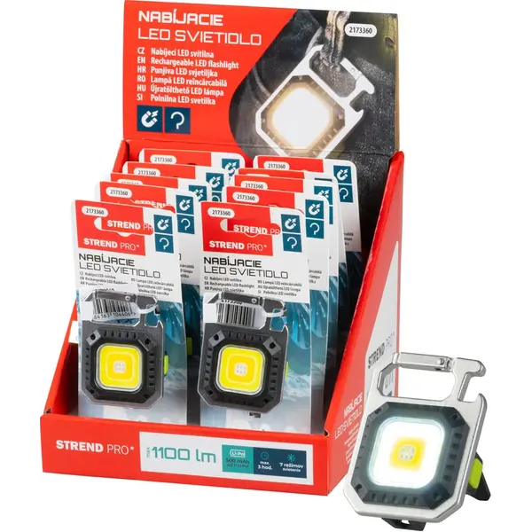 ST2173360 SVJETILJKA RADNA LED 1100 LM, MAGNET, S KOPČOM, USB PUNJENJE, SELL BOX 10/1