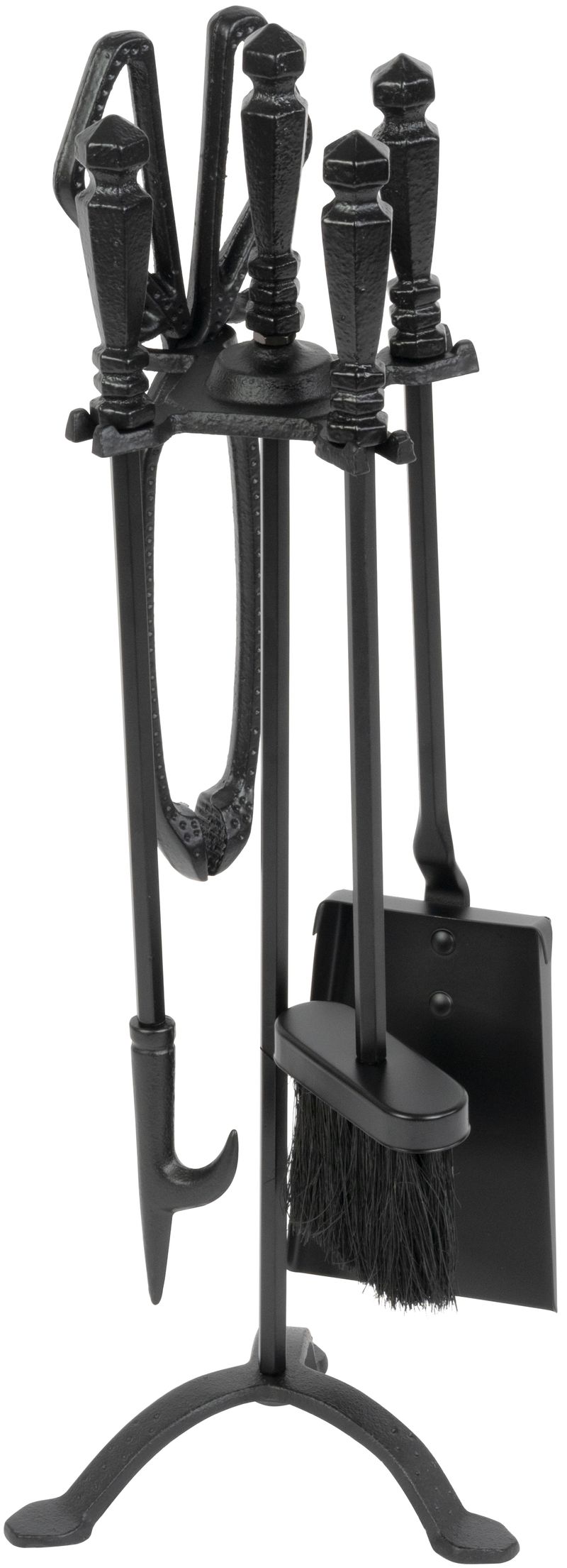 ST221378 SET ZA KAMIN 4/1 ŽELJEZNI CRNI, 60 CM