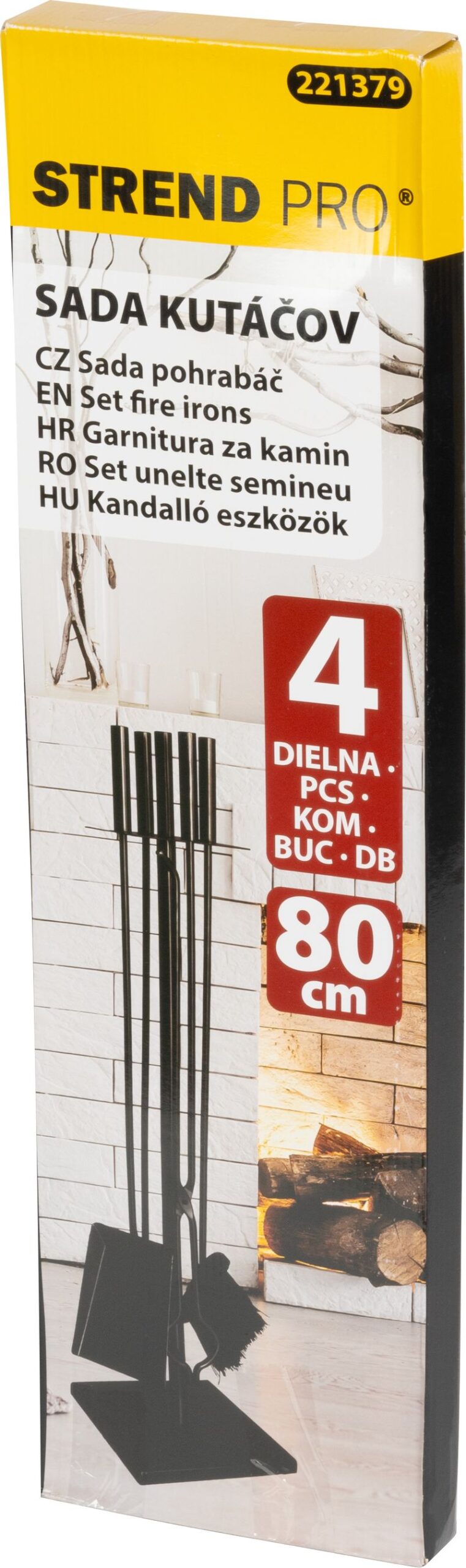 ST221379 SET ZA KAMIN, 4/1, CRNI, 81 CM