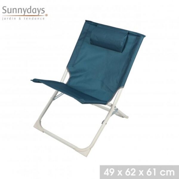 F224220 KAMPING SKLOPIVA STOLICA HAVANA S JASTUKOM PLAVA