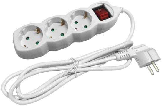 51162 PRODUŽNI KABEL 3 UTIČNICE 5M  3X1,5 + PREKIDAČ