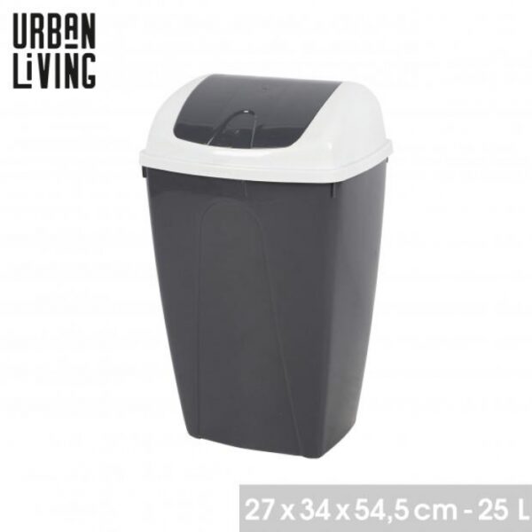 F34348 KANTA ZA SMEĆE S POKLOPCEM SIVA 25 L