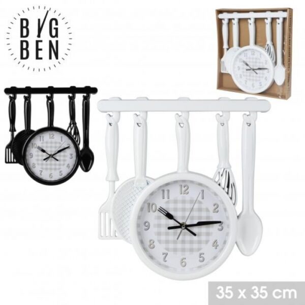 F35820 ZIDNI SAT BIG BEN KUHINJSKI PRIBOR, PROMJERA 35 CM