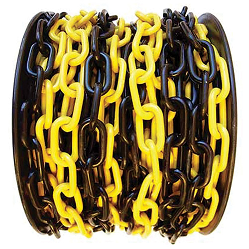 PLASTIČNI LANAC 6MM, CRNO-ŽUTI, 25M/1