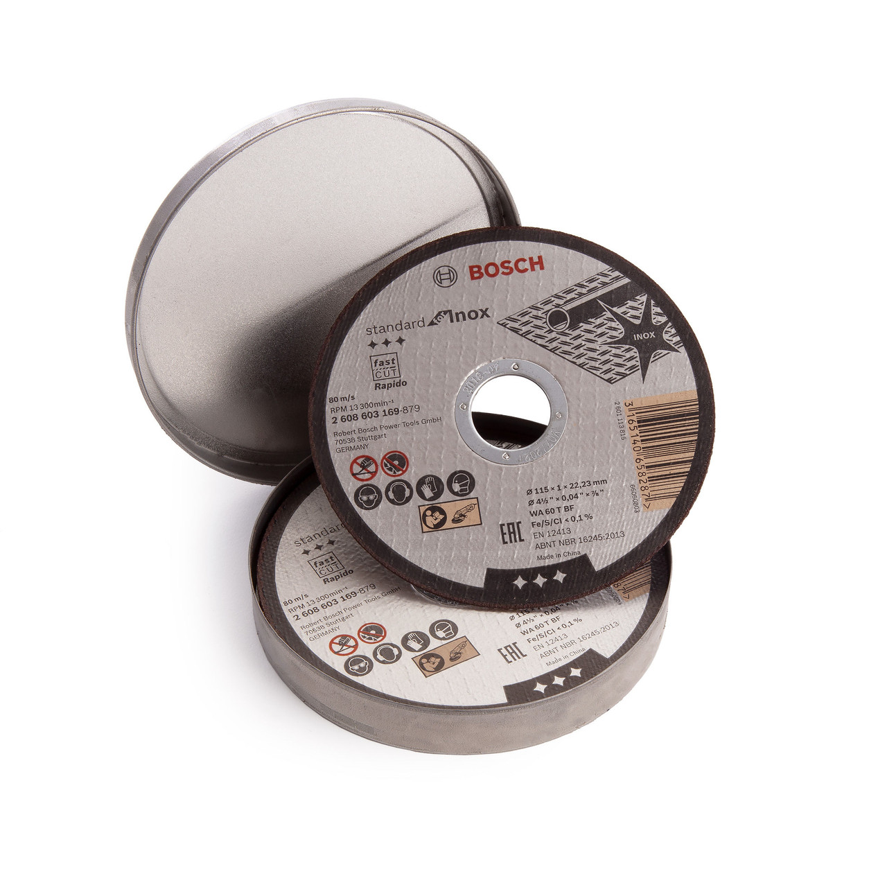 2608603254 BOSCH REZNA PLOČA 115X1 INOX 10/1 METALNA KUTIJA