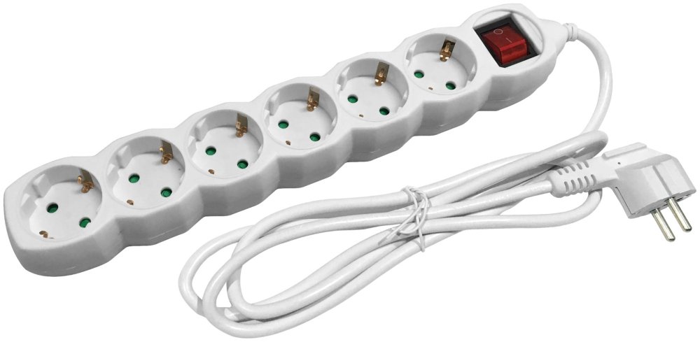 51165 PRODUŽNI KABEL 6 UTIČNICA 5M  3X1,5 + PREKIDAČ