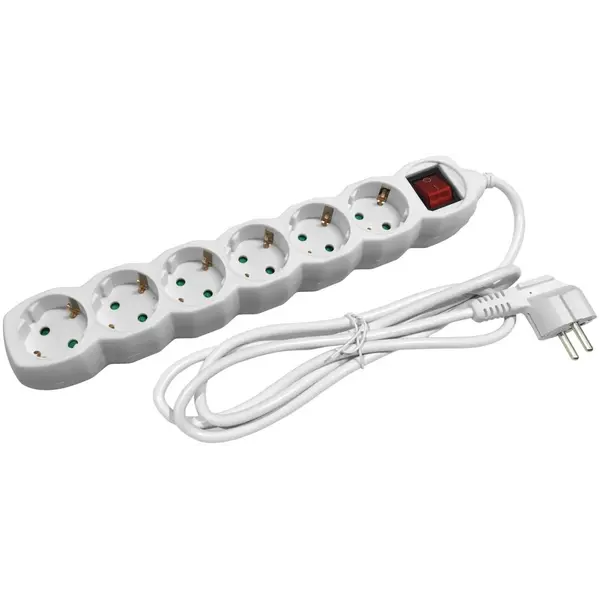 51165 PRODUŽNI KABEL 6 UTIČNICA 5M  3X1,5 + PREKIDAČ
