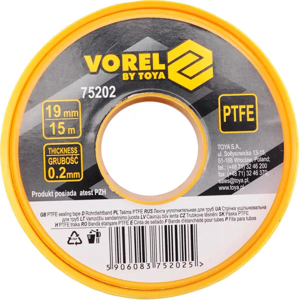 TEFLON TRAKA 19MMX0,2MM/15M ŽUTA