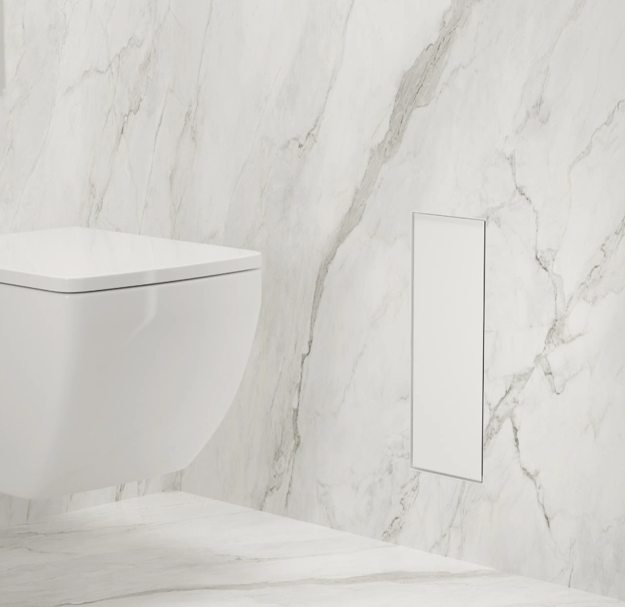81711 BALNEO UGRADNI DRŽAČ WC ČETKE, BIJELO STAKLO