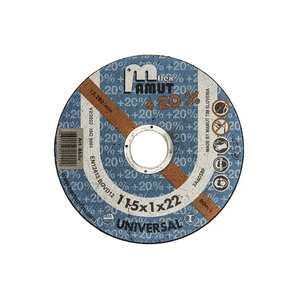 863u MAMUT REZNA PLOČA UNIVERZAL 115X1X22 3A60SBF