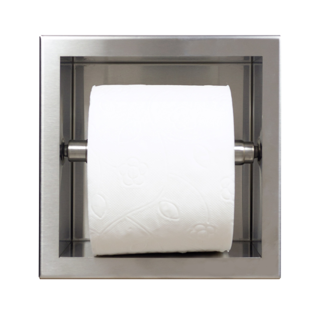 PB-IN1 BALNEO UGRADBENI DRŽAČ PAPIRA 1 INOX 17,3X17,3X8,6 cm