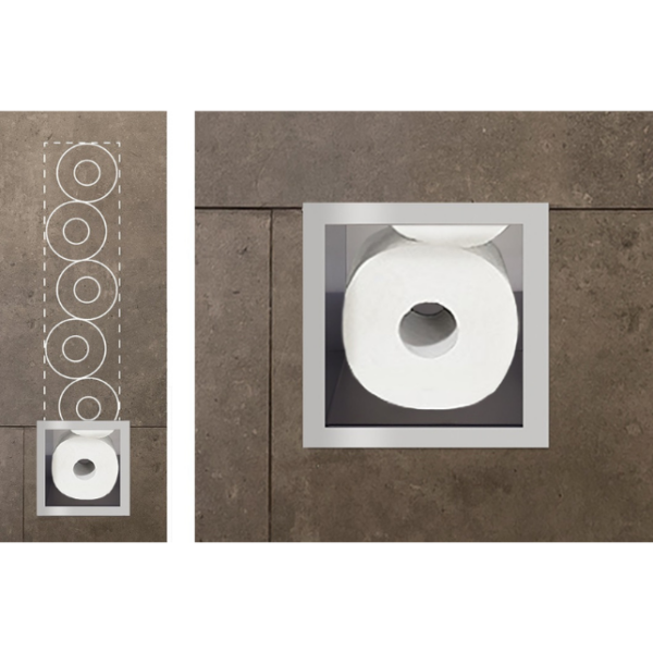 PB-IN3 BALNEO UGRADBENA KUTIJA ZA WC PAPIR 3 INOX 72X19,5X12,1 cm