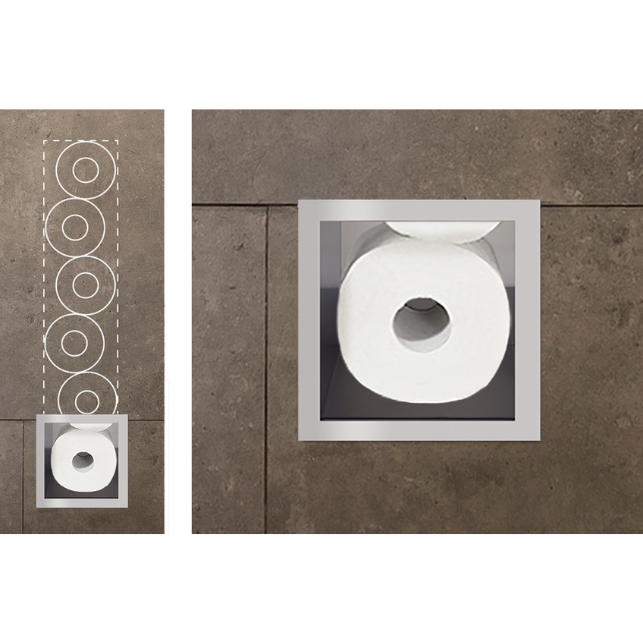 PB-IN3 BALNEO UGRADBENA KUTIJA ZA WC PAPIR 3 INOX 72X19,5X12,1 cm