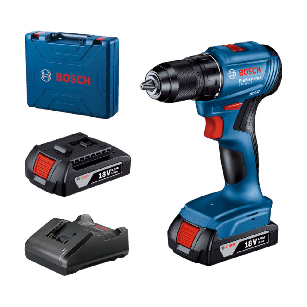 06019K3000 BOSCH AKU IZVIJAČ GSR 185-LI 2X2,0AH KOFER