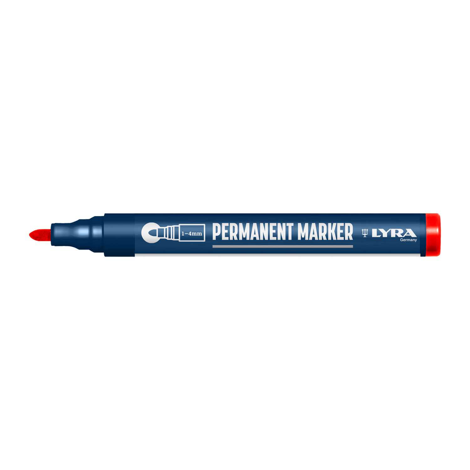 L4020017 LYRA MARKER S OKRUGLIM VRHOM CRVENI 1-4MM 1/1
