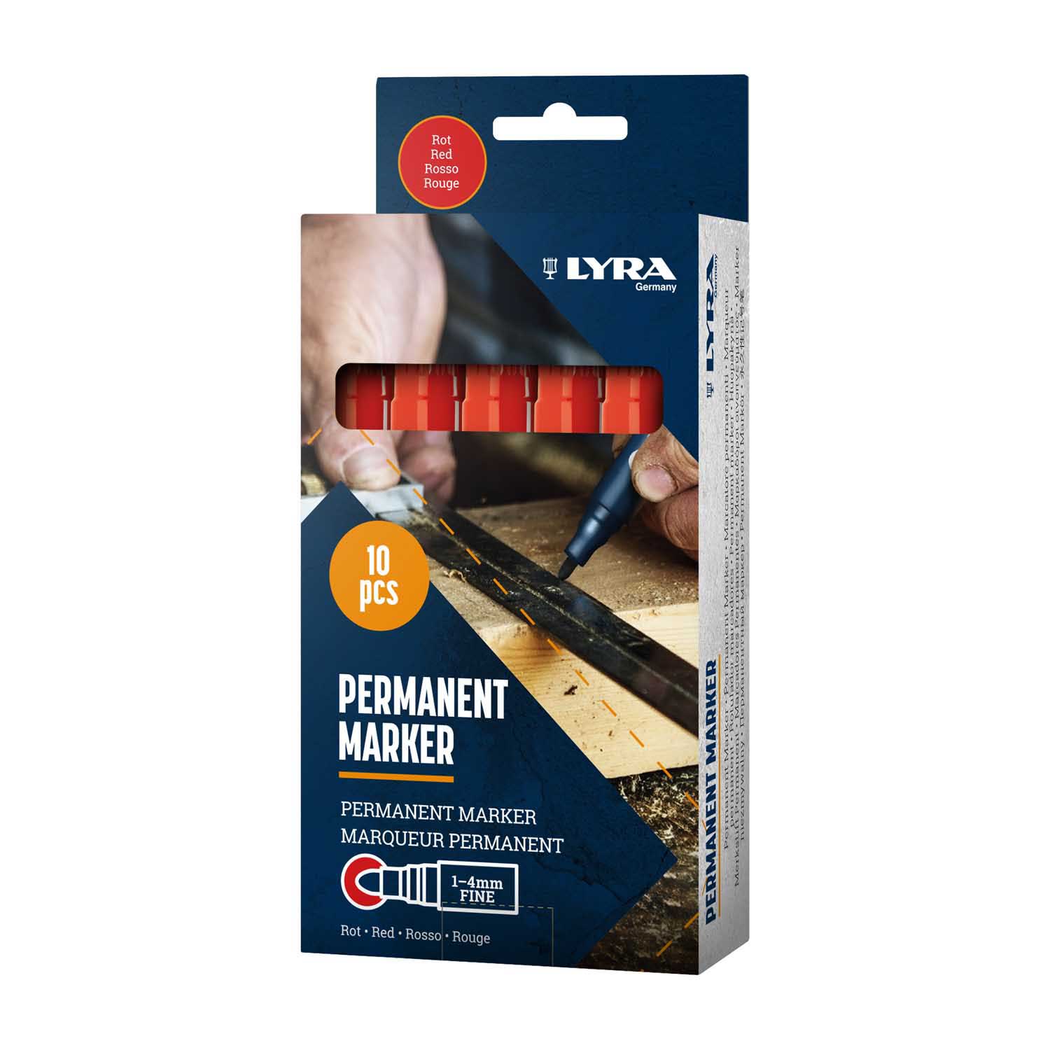 L4020017 LYRA MARKER S OKRUGLIM VRHOM CRVENI 1-4MM 1/1