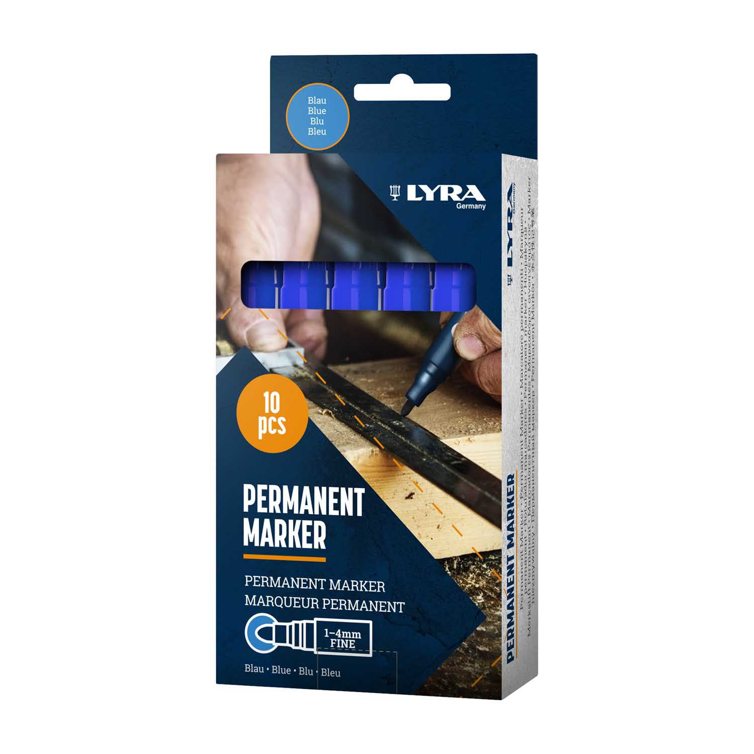 L4020051 LYRA MARKER S OKRUGLIM VRHOM PLAVI 1-4MM 10/1