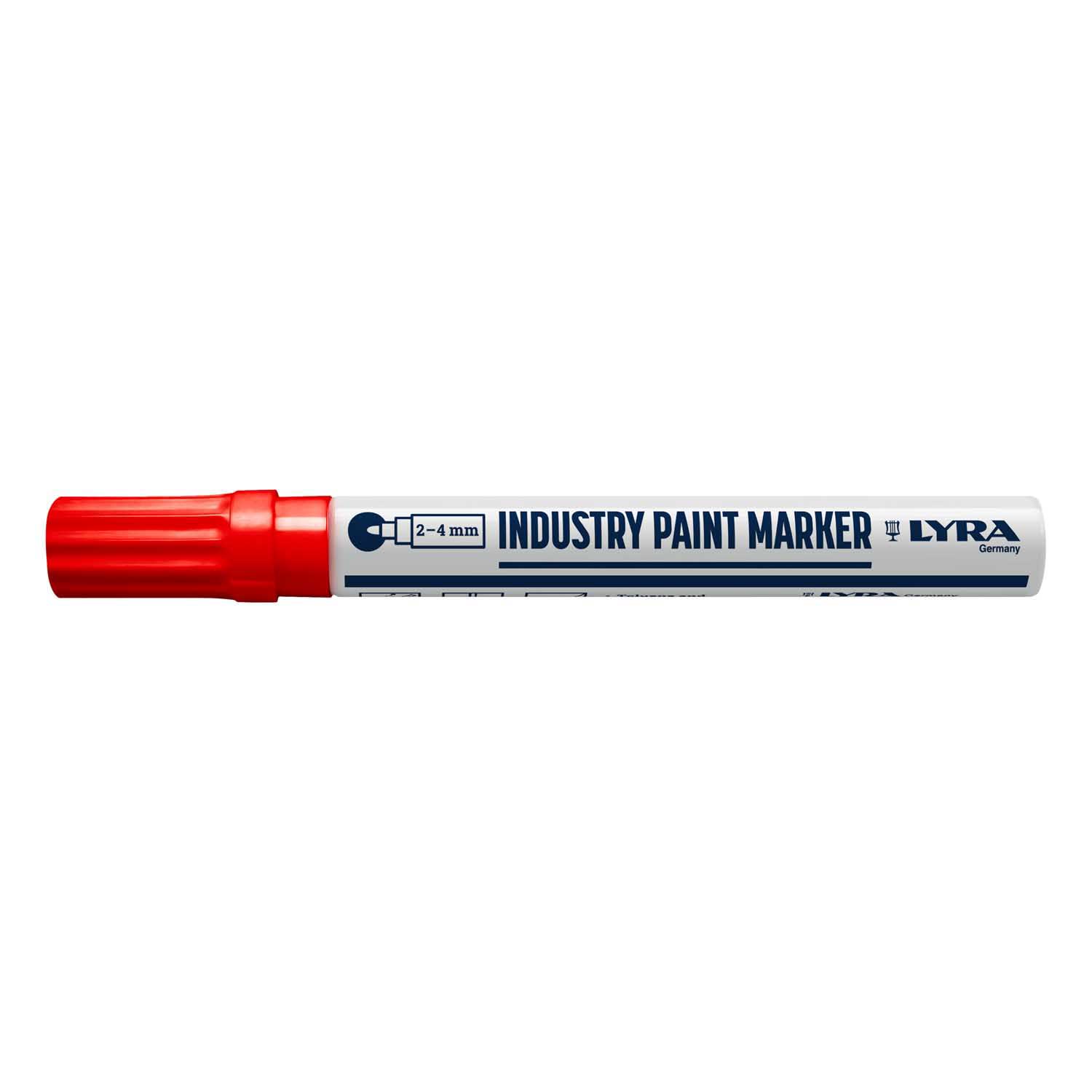 L4040017 LYRA INDUSTRIJSKI MARKER S OKRUGLIM VRHOM 400°C CRVENI 2-4MM 1/1