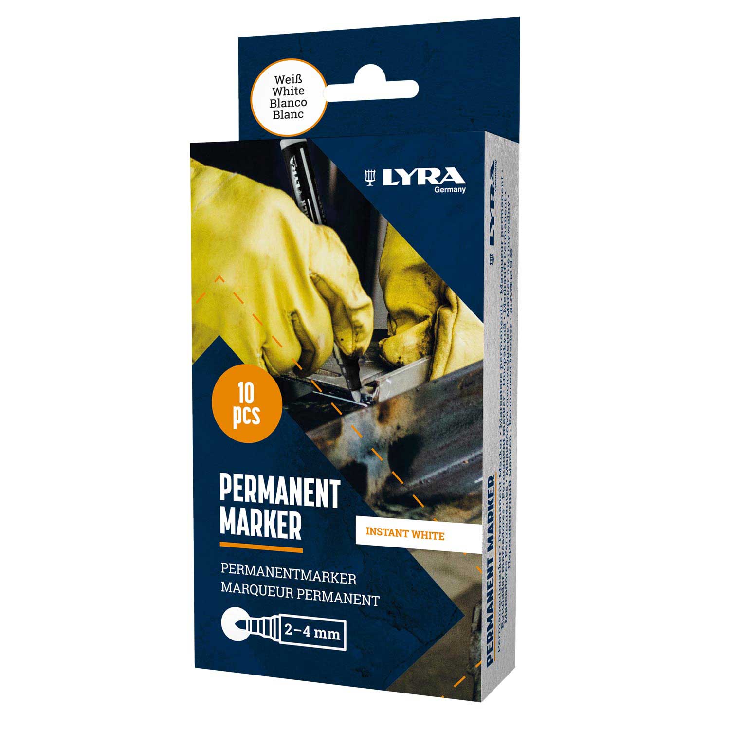 L4050001 LYRA MARKER S OKRUGLIM VRHOM BIJELI 2-4MM 10/1