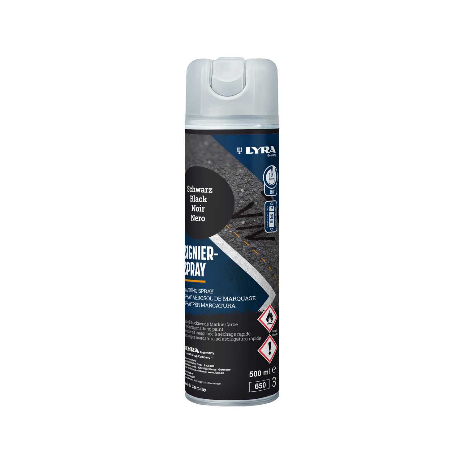 L4180099 LYRA SPREJ ZA OZNAČAVANJE 500 ML CRNI 1/1