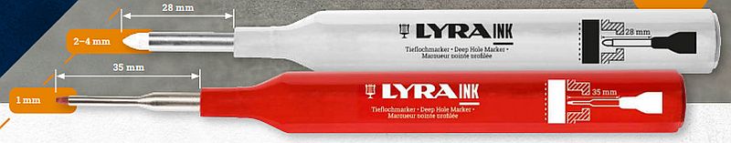 L4480001 LYRA MARKER ZA DUBOKE RUPE BIJELI 2-4MM 1/1