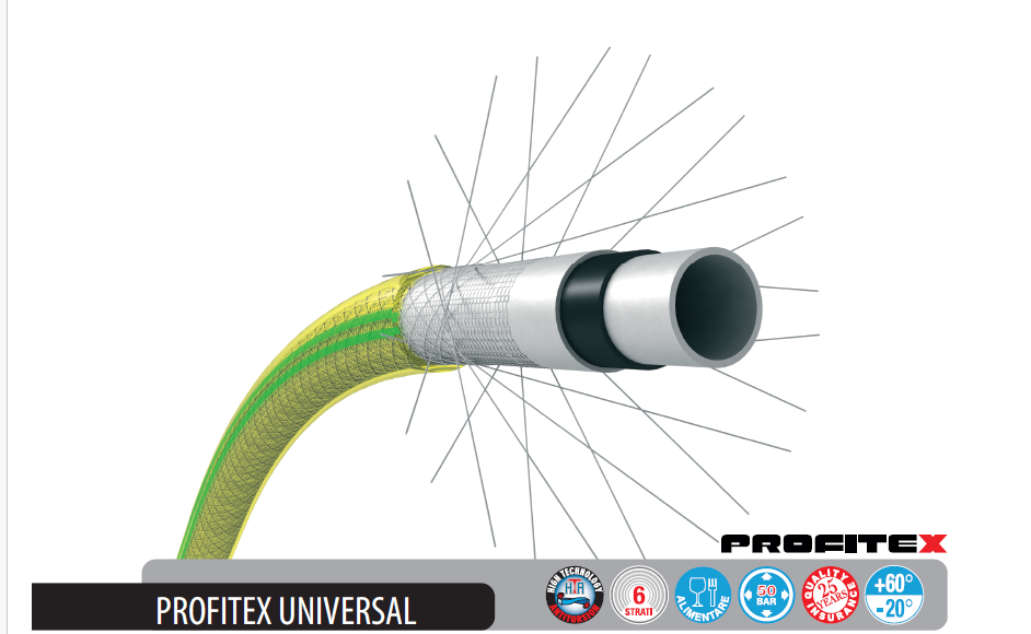 RR458350 CRIJEVO VRTNO PROFITEX UNIVERSAL 3/4", 50 M