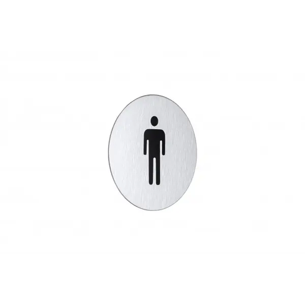 MINOTTI SAMOLJEPLJIVA OZNAKA M ZA WC, KROM