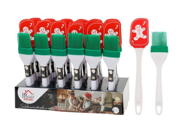 SILIKONSKA LOPATICA I KIST ZA PEČENJE/KUHANJE BOŽIĆNA, SELLBOX 18/1