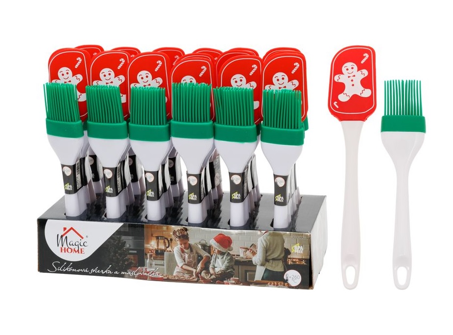SILIKONSKA LOPATICA I KIST ZA PEČENJE/KUHANJE BOŽIĆNA, SELLBOX 18/1