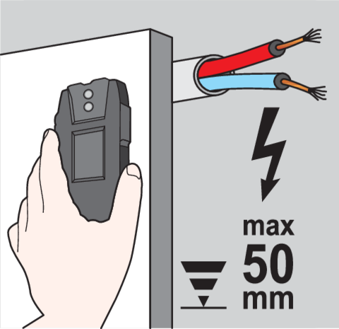 DETEKTOR METALA 40MM / KABLOVA 50MM