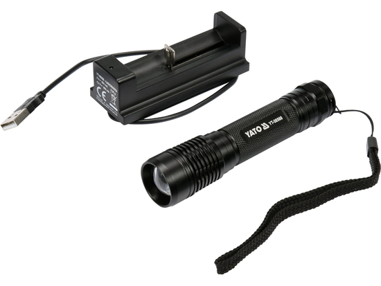 TYT-08568 SVJETILJKA RUČNA 6W 500lm 200m DOSEG LED USB XP G3 PUNJIVA