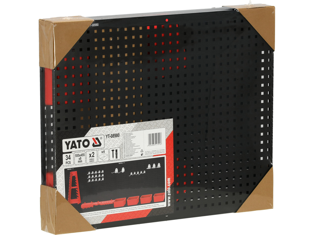 TYT-08980 ZIDNA PLOČA ZA POHRANU ALATA 2 KOM 550x455x8 MM