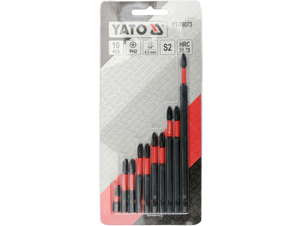 TYT-78073 SET UDARNIH BITEVA 1/4" PH2 10/1