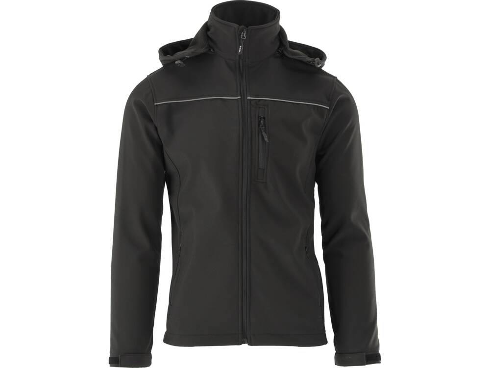 JAKNA SOFTSHELL CRNA S KAPULJAČOM "S" 320g/m2 TPU