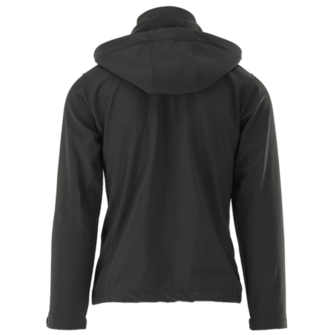 JAKNA SOFTSHELL CRNA S KAPULJAČOM "S" 320g/m2 TPU