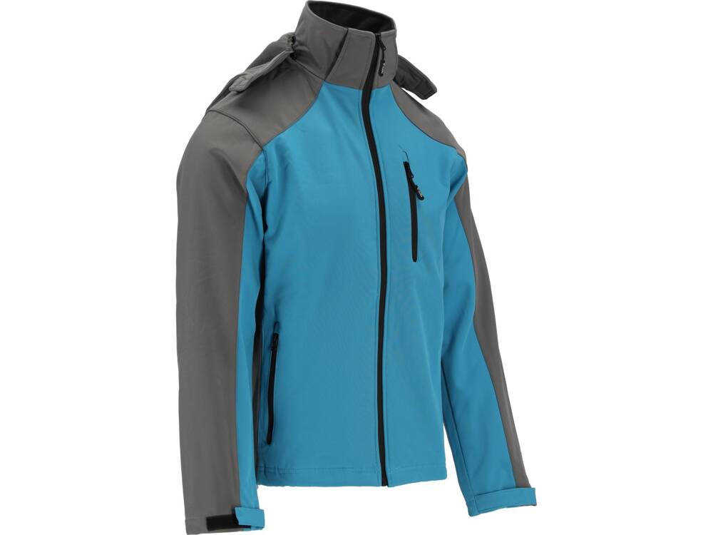 TYT-79564 JAKNA SOFTSHELL PLAVA S KAPULJAČOM "XXL" 320g/m2 TPU