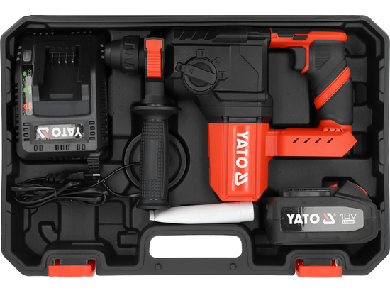 TYT-827721 AKU UDARNA BUŠILICA SDS+ 18V, 2,5J KOFER 1x4Ah