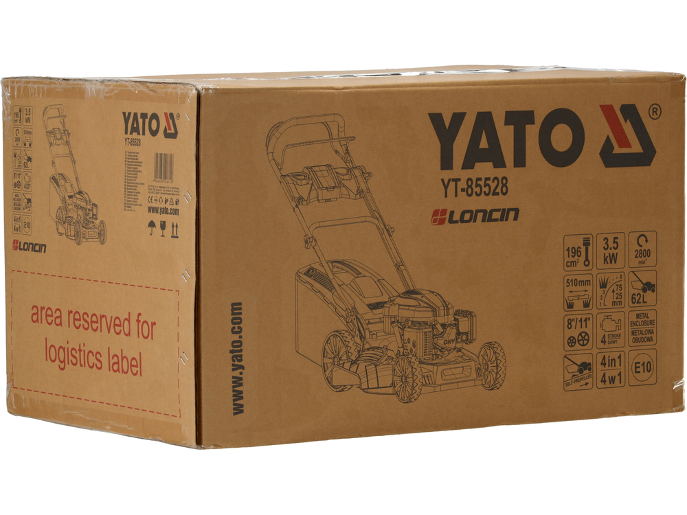 TYT-85528 BENZINSKA KOSILICA ZA TRAVU 3,5kW SA KOŠAROM SAMOHODNA 51CM  4u1