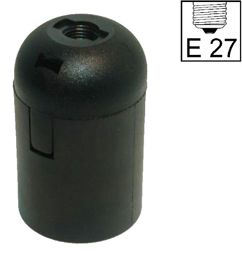 GRLO E-27 PLASTIČNO CRNO