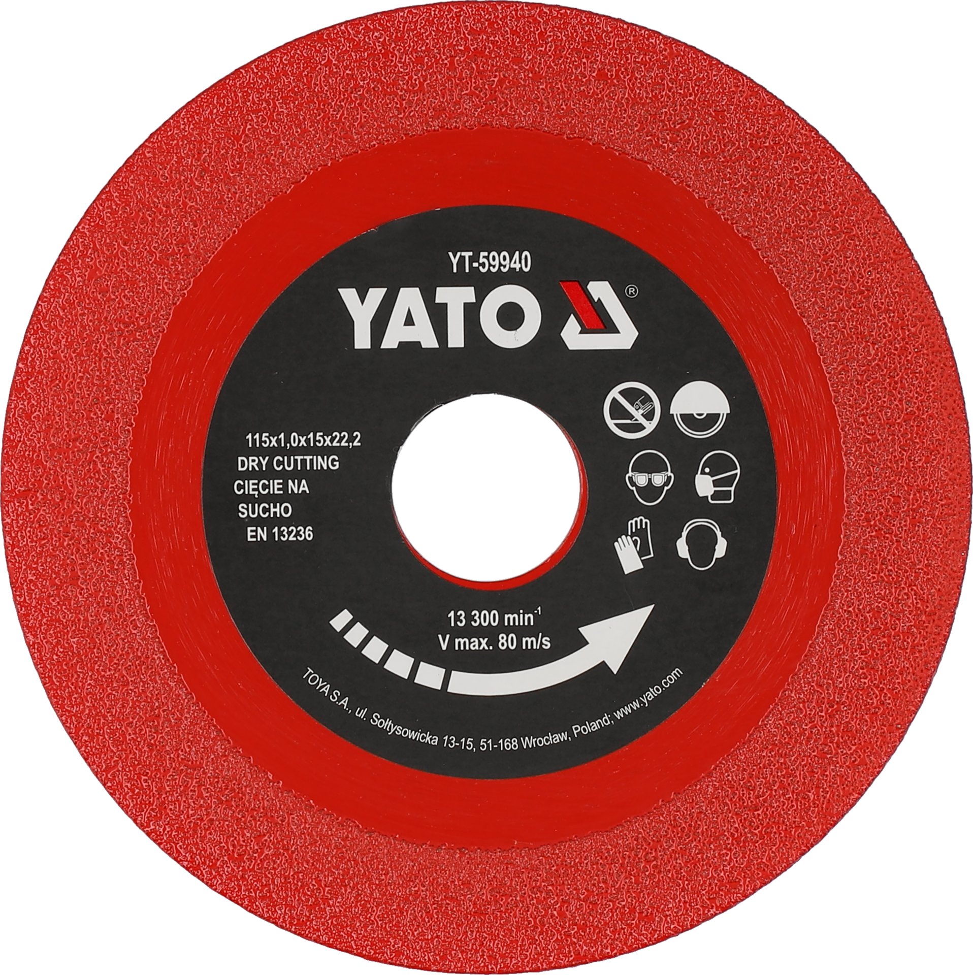 TYT-59940 DIJAMANTNI DISK ZA REZANJE STAKLA, KERAMIKE I SL. 115X22,23