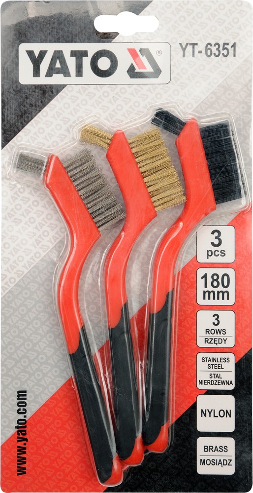 SET ČETKICA ZA SVJEĆICE 3/1 (INOX,MS,NYLON) 180MM