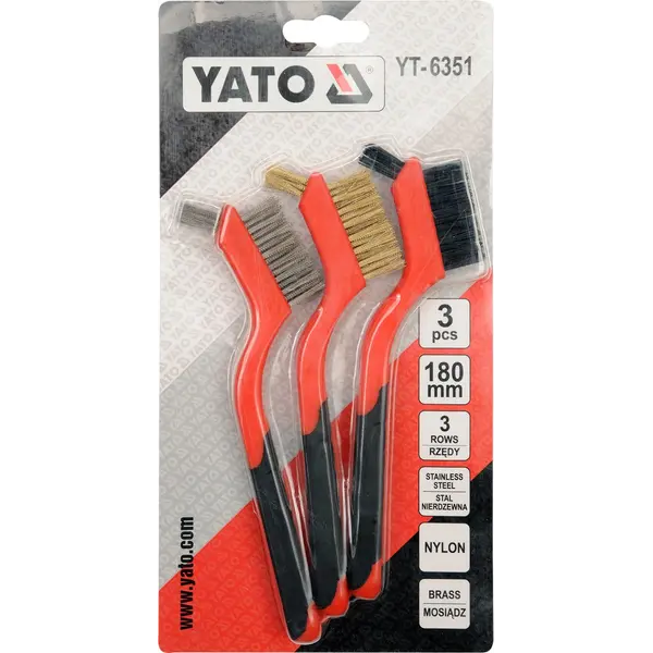 SET ČETKICA ZA SVJEĆICE 3/1 (INOX,MS,NYLON) 180MM