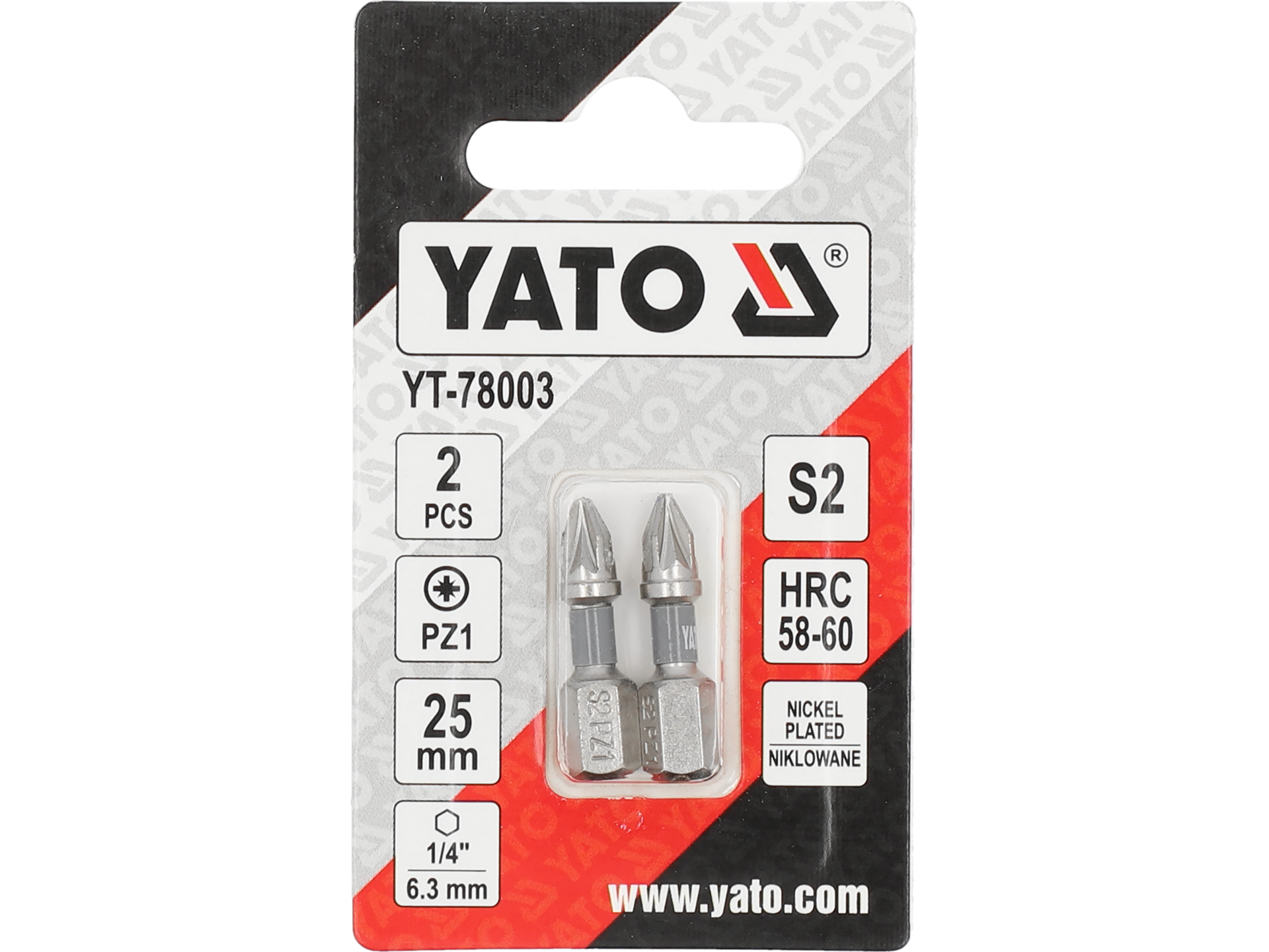 TYT-78003 BIT NASTAVAK KRIŽNI 1/4 25MM PZ1 2/1